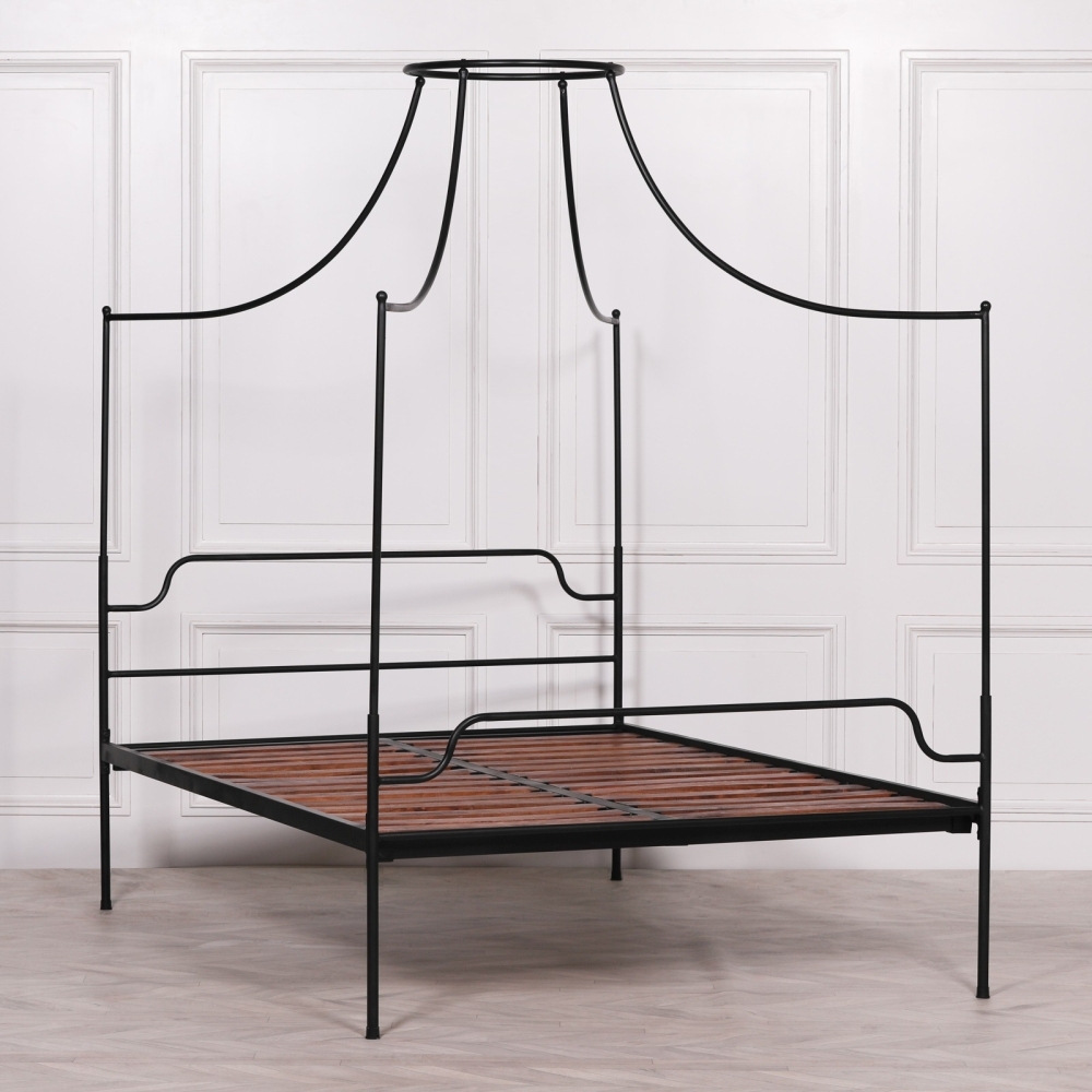 Product photograph of Black Iron 4ft 6in Double Bed from Choice Furniture Superstore.